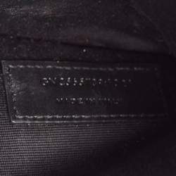 Pre Owned Saint Laurent Black Leather Uptown Pouch Clutch
