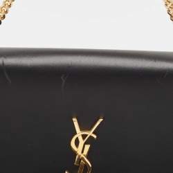 Saint Laurent Black Leather Medium Kate Tassel Shoulder Bag