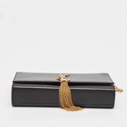 Saint Laurent Black Leather Medium Kate Tassel Shoulder Bag