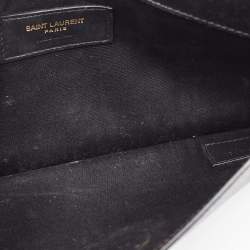 Pre Owned Saint Laurent Black Leather Uptown Pouch