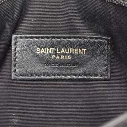 Pre Owned Saint Laurent Black Leather Uptown Pouch