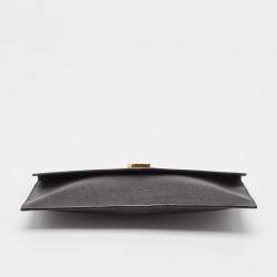 Pre Owned Saint Laurent Black Leather Uptown Pouch