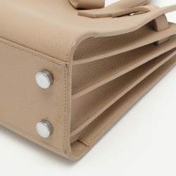 Pre Owned Saint Laurent Beige Leather Nano Classic Sac De Jour Tote