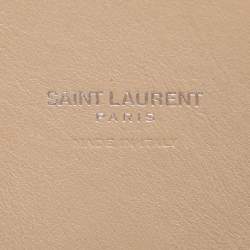 Pre Owned Saint Laurent Beige Leather Nano Classic Sac De Jour Tote