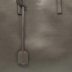 Saint Laurent Grey Leather East West Tote