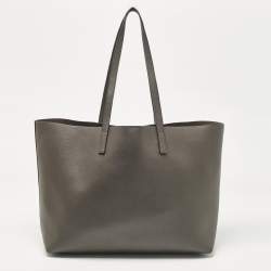 Saint Laurent Grey Leather East West Tote