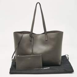 Saint Laurent Grey Leather East West Tote