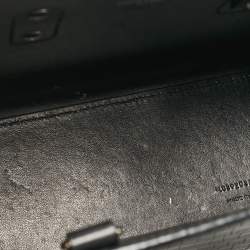 Saint Laurent Black Croc Embossed Leather Nano Classic Sac De Jour Tote