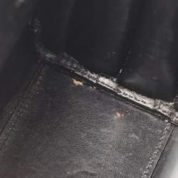 Saint Laurent Black Croc Embossed Leather Nano Classic Sac De Jour Tote