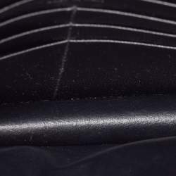 Saint Laurent Black Matelassé Leather Monogram Envelope Wallet on Chain
