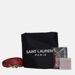 Saint Laurent Paris Red Leather Small Day Bag 