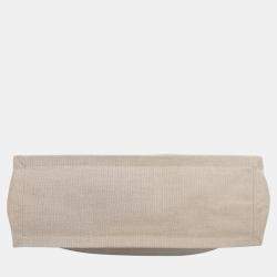 Saint Laurent Paris Beige, Black Canvas Left Bank Tote Bag 
