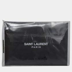 Saint Laurent Paris Beige, Black Canvas Left Bank Tote Bag 