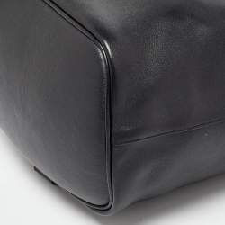 Saint Laurent Black Leather Emmanuelle Bucket Bag