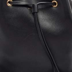 Saint Laurent Black Leather Emmanuelle Bucket Bag