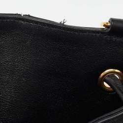Saint Laurent Black Leather Emmanuelle Bucket Bag