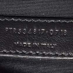 Pre Owned Saint Laurent Black Matelasse Velvet Lou Belt Bag