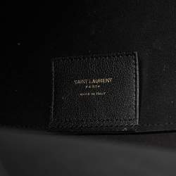 Saint Laurent Black Leather Large East West Shopper Tote