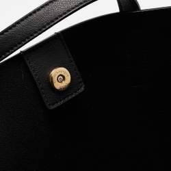 Saint Laurent Black Leather Large East West Shopper Tote