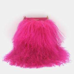 مملوكة مسبقًا Saint Laurent shearling mini chain Crossbody bag