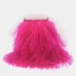 مملوكة مسبقًا Saint Laurent shearling mini chain Crossbody bag