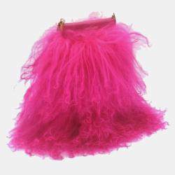 مملوكة مسبقًا Saint Laurent shearling mini chain Crossbody bag