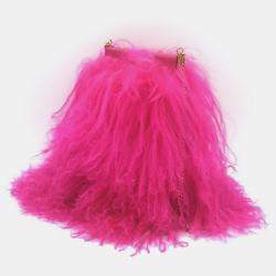 مملوكة مسبقًا Saint Laurent shearling mini chain Crossbody bag