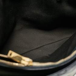 Pre Owned حقيبة يد سان لوران بوكساندرا جلد شيفرون مونوغرامي سوداء بسلسلة