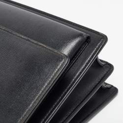 Pre Owned Saint Laurent Black Leather Medium Sunset Chain Shoulder Bag