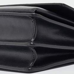 Pre Owned Saint Laurent Black Leather Medium Sunset Chain Shoulder Bag