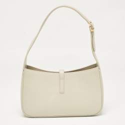 Saint Laurent Off White Leather LE 5 À 7 Shoulder Bag