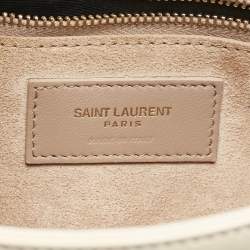 Saint Laurent Off White Leather LE 5 À 7 Shoulder Bag