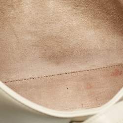 Saint Laurent Off White Leather LE 5 À 7 Shoulder Bag