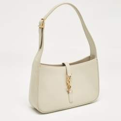 Saint Laurent Off White Leather LE 5 À 7 Shoulder Bag