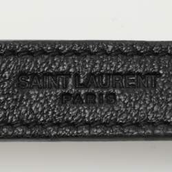 Saint Laurent Black Chevron Quilted Leather Medium College Top Handle Bag