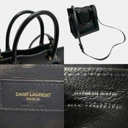 Saint Laurent Uptown Small Leather Black Gold Handbag