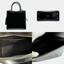 Saint Laurent Uptown Small Leather Black Gold Handbag