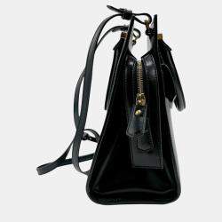 Saint Laurent Uptown Small Leather Black Gold Handbag