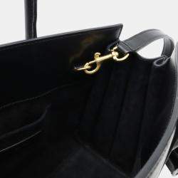 Saint Laurent Leather Black Sac de Jour Baby Handbag