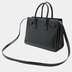 Saint Laurent Leather Black Sac de Jour Baby Handbag