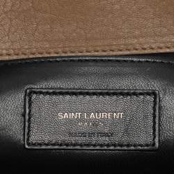 Saint Laurent Beige Matelassé Leather Large College Top Handle Bag