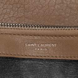 Saint Laurent Beige Matelassé Leather Large College Top Handle Bag