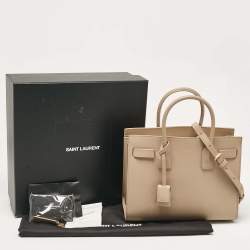 Saint Laurent Beige Leather Baby Classic Sac De Jour Tote