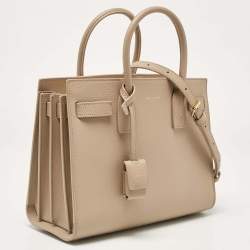Saint Laurent Beige Leather Baby Classic Sac De Jour Tote
