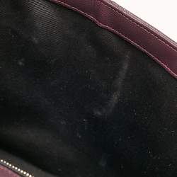 Saint Laurent Burgundy Chevron Leather Large Monogram Envelope Shoulder Bag