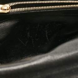 Saint Laurent Black Matelassé Leather Large College Top Handle Bag
