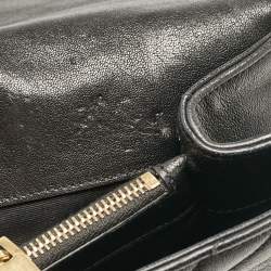 Saint Laurent Black Matelassé Leather Large College Top Handle Bag
