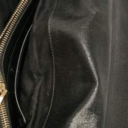 Saint Laurent Black Matelassé Leather Large College Top Handle Bag