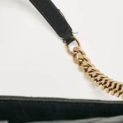 Saint Laurent Black Matelassé Leather Large College Top Handle Bag