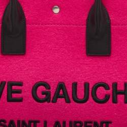 Saint Laurent Fuchsia Wool Large Rive Gauche Tote